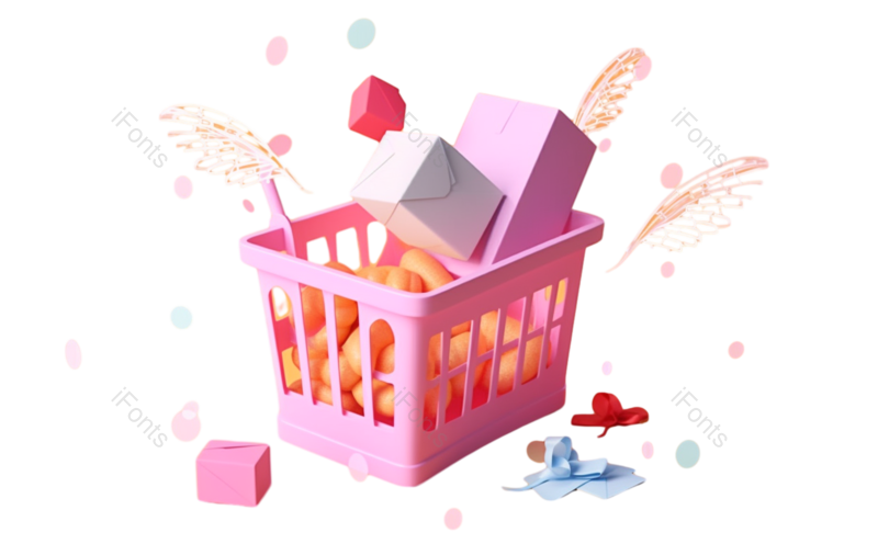 卡通图片,网上购物元素,插画PNG,抽象免抠素材